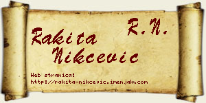 Rakita Nikčević vizit kartica